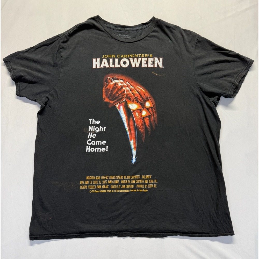 John Carpenters Halloween T Shirt Men XL Black Movie Poster Michael Myers Horror